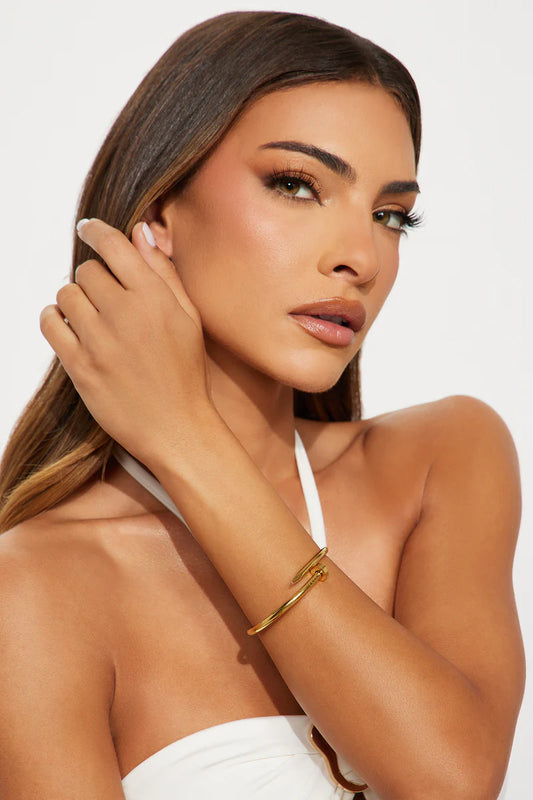 Pulsera Clavo Dorada Premium